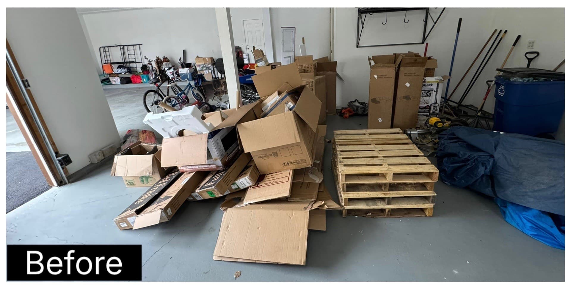 Junk hauling in Rockford: garage box cleanout before