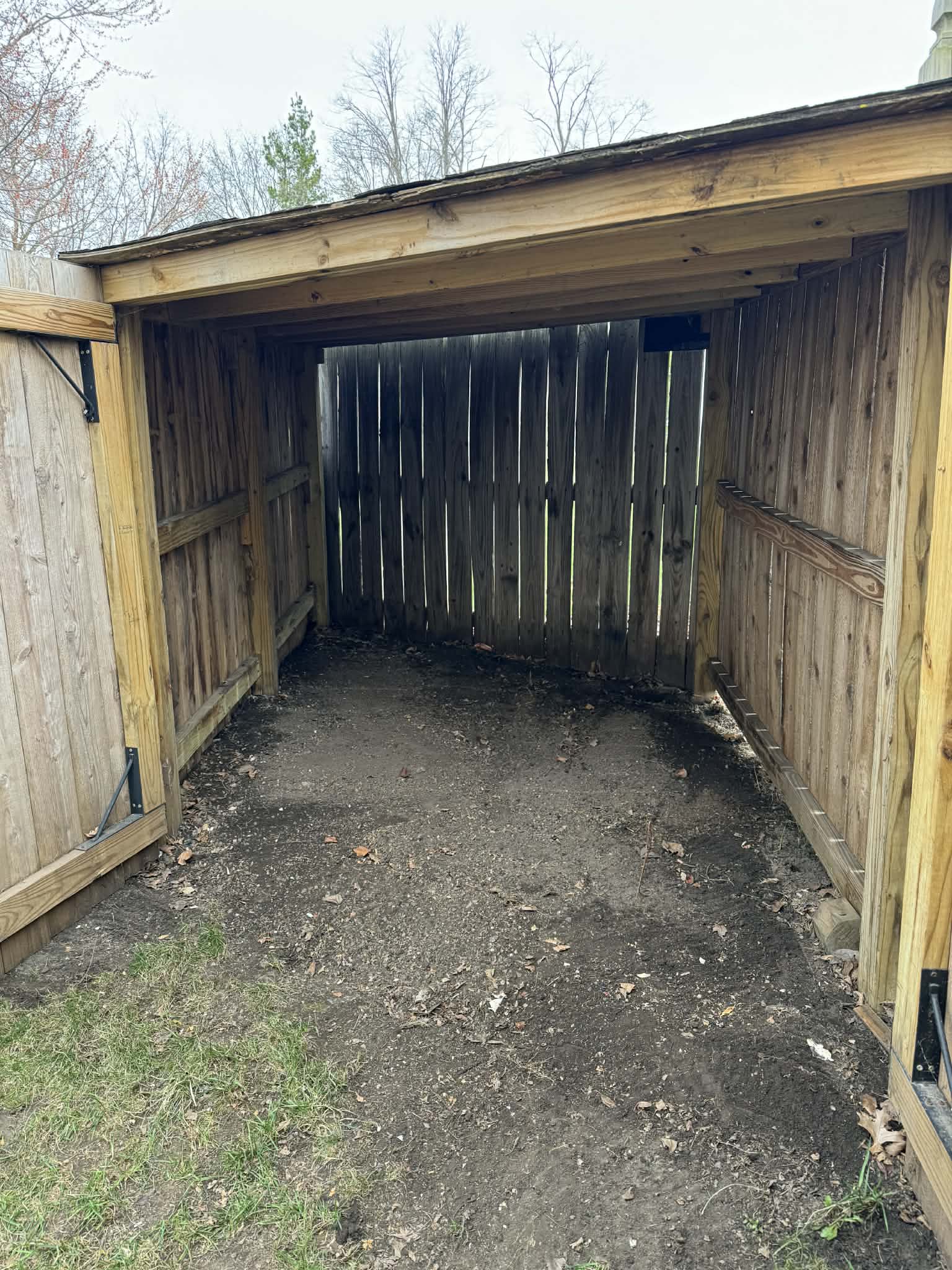 Backyard shed removal after