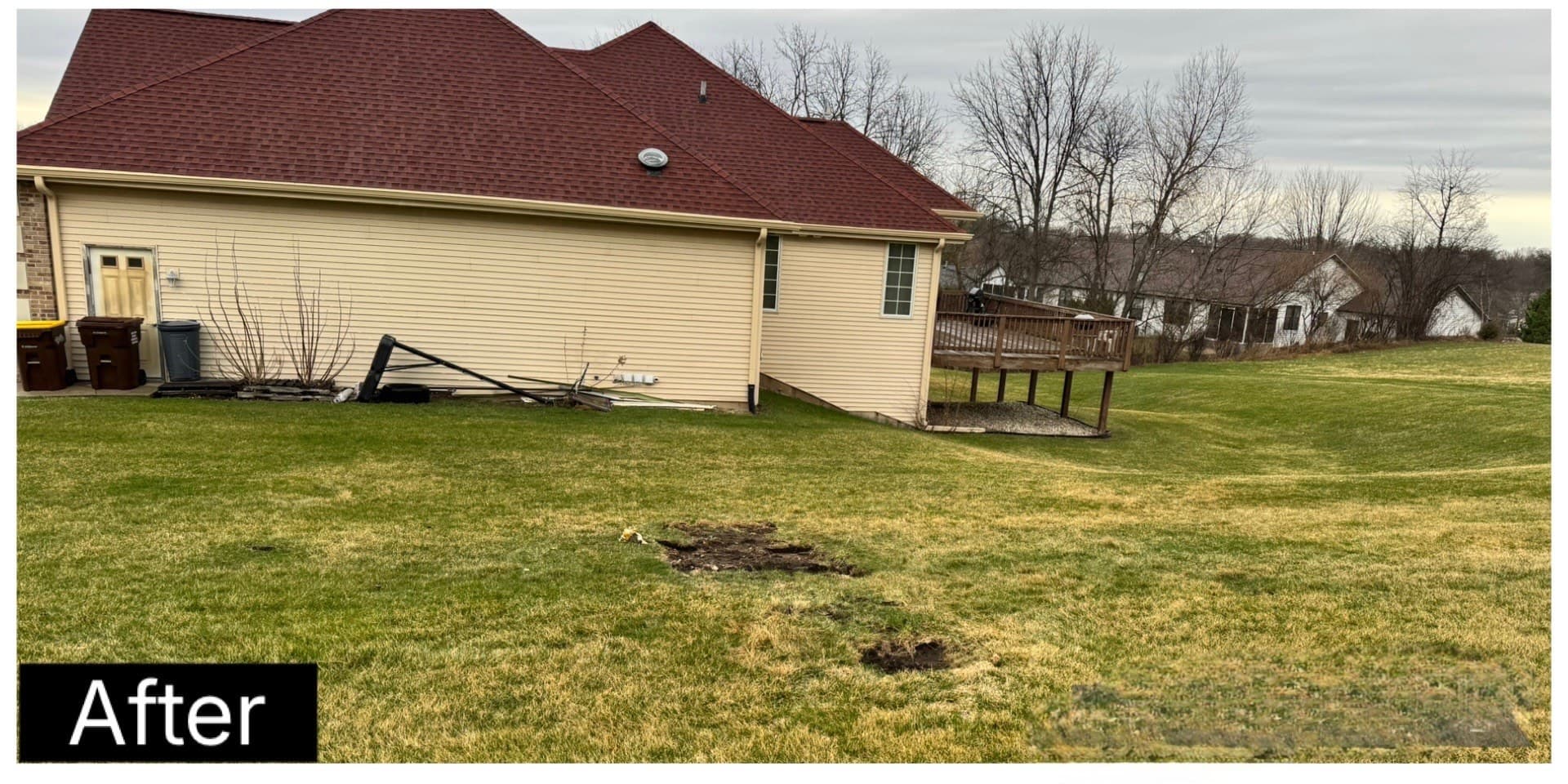 Junk hauling in Rockford: backyard playset removal after